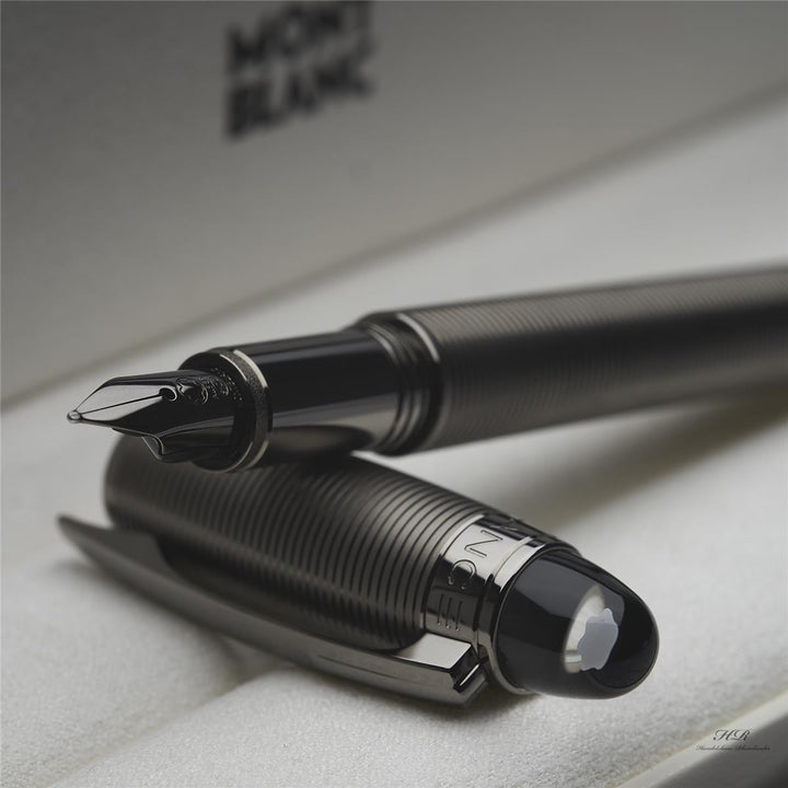 Montblanc Starwalker Midnight Black Metal Line Fountain Pen ID 105647 with OVP