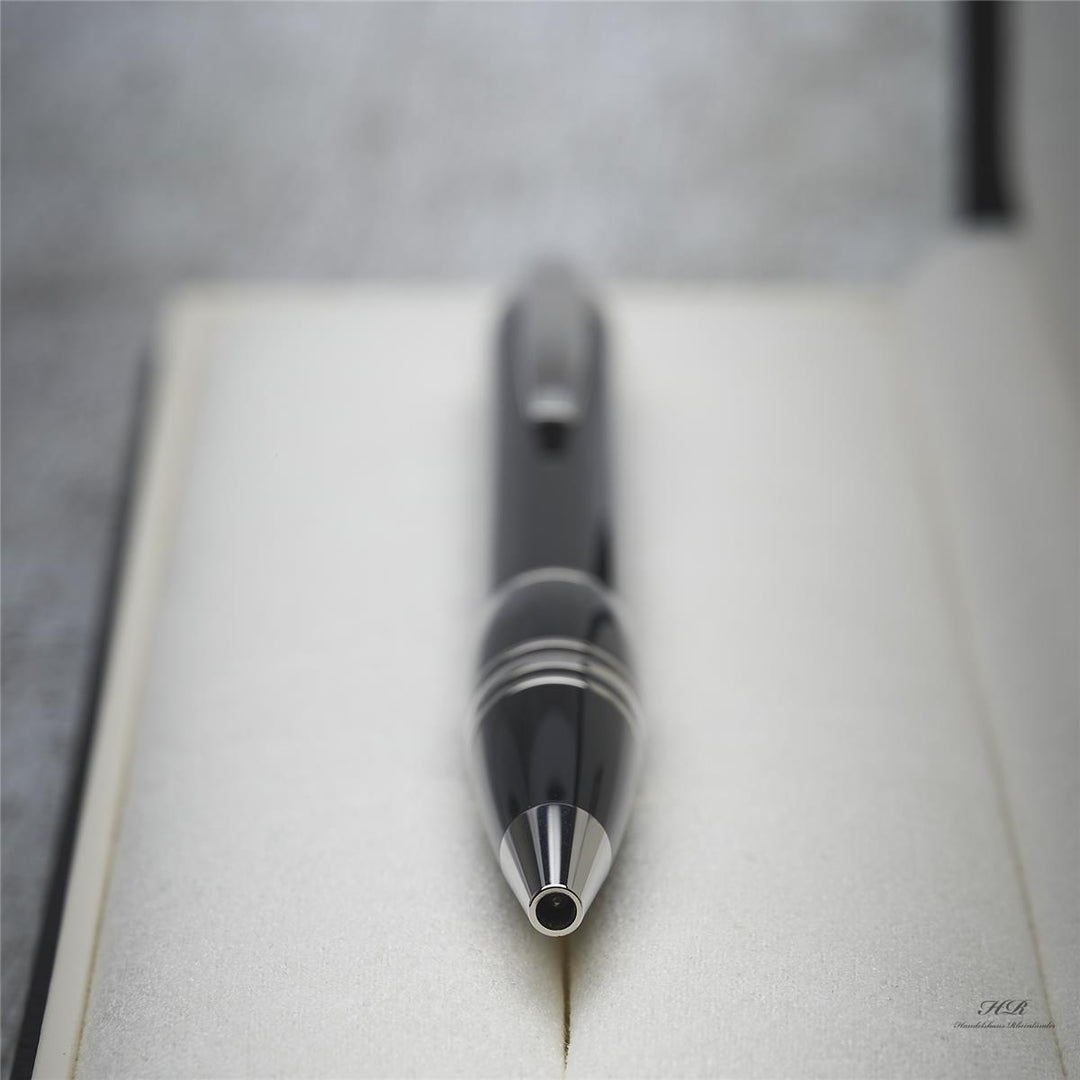 Montblanc Starwalker Resin Line Ballpoint Pen Black Platinum Plated ID 08486 OVP