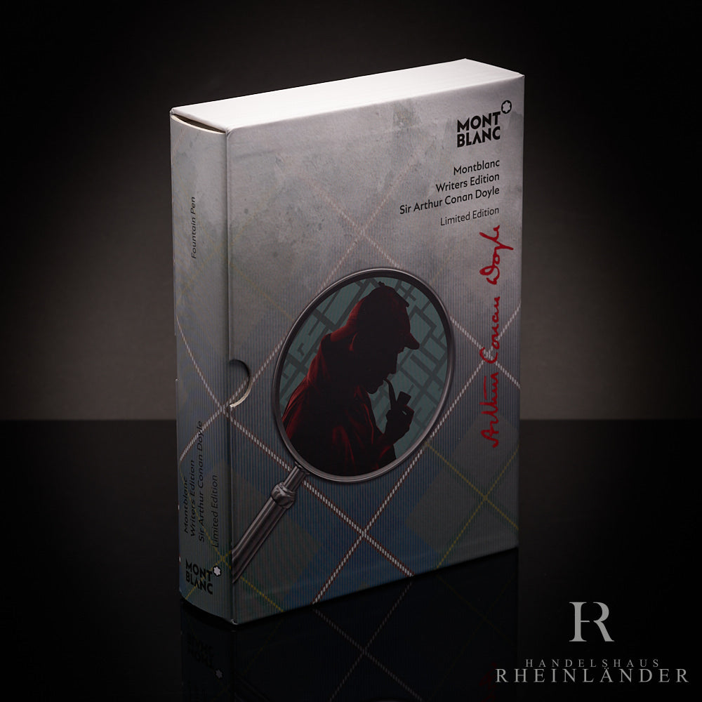Originalverpackung der Writers Edition mit Konterfei von Sherlock Holmes als Aufdruck 