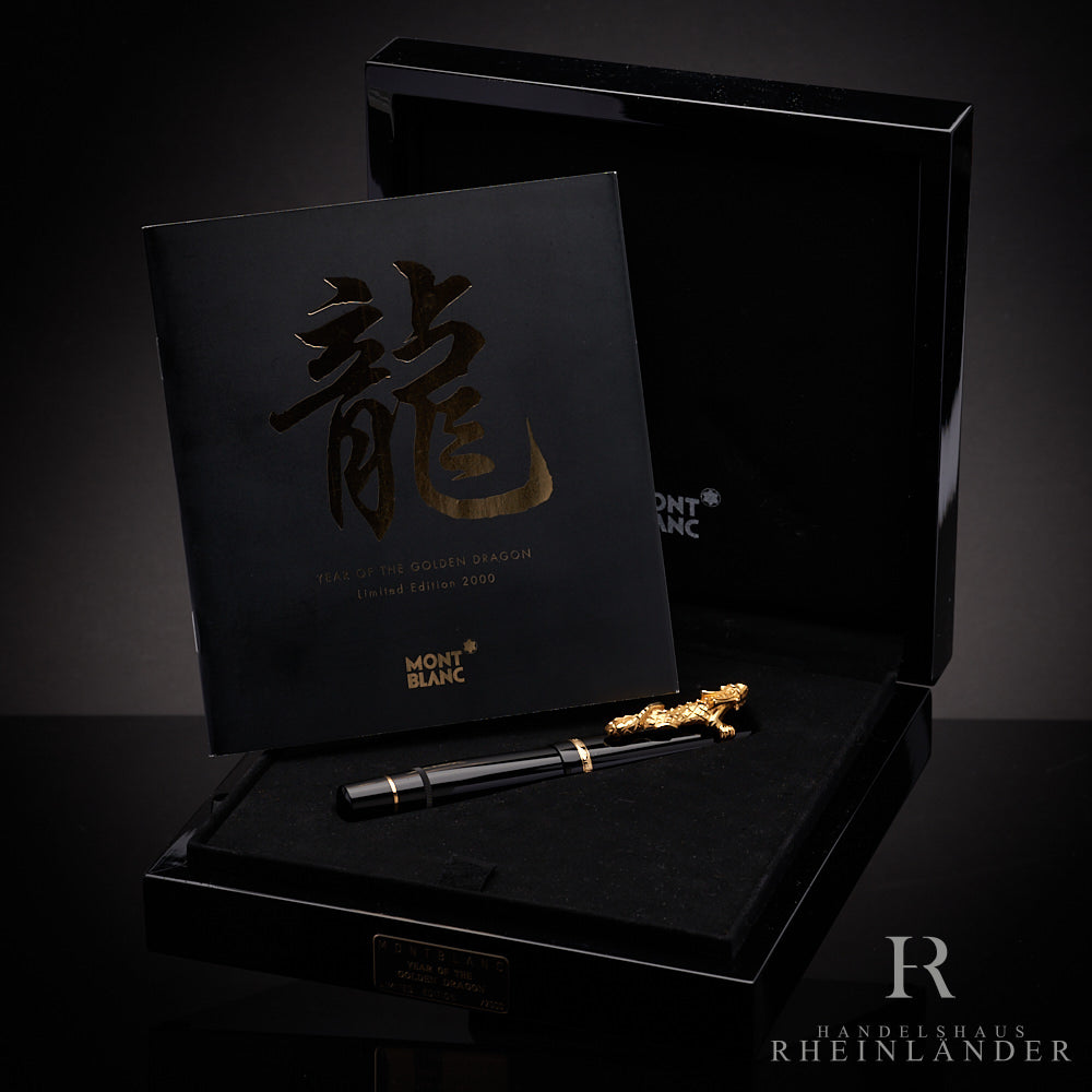 Montblanc Year of the golden Dragon Füller mit Broschüre in Schatulle