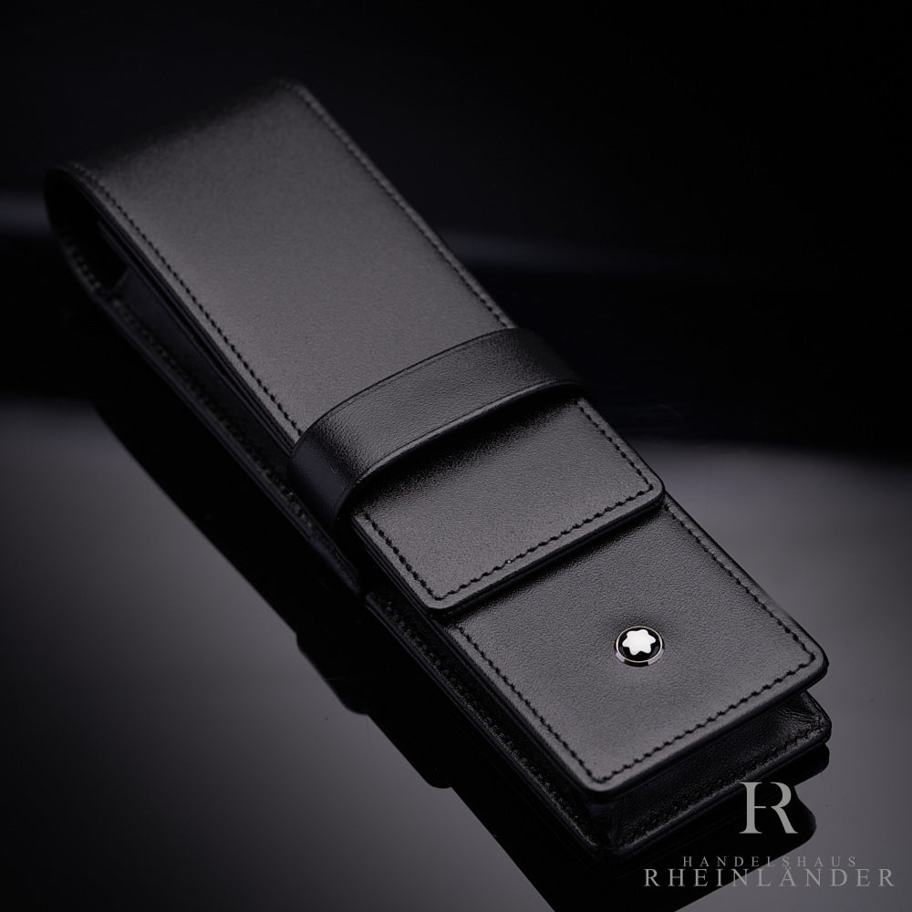 Montblanc Meisterstück Edition Siena 2er Leder Etui Pen Pouch Black ID 14311 OVP