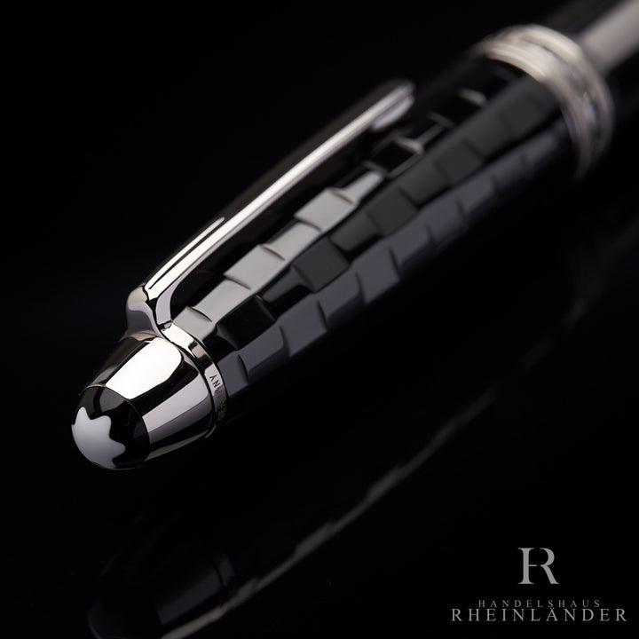 Montblanc Solitaire Ceramics Black Prisma Le Grand fountain pen ID 103100 orig