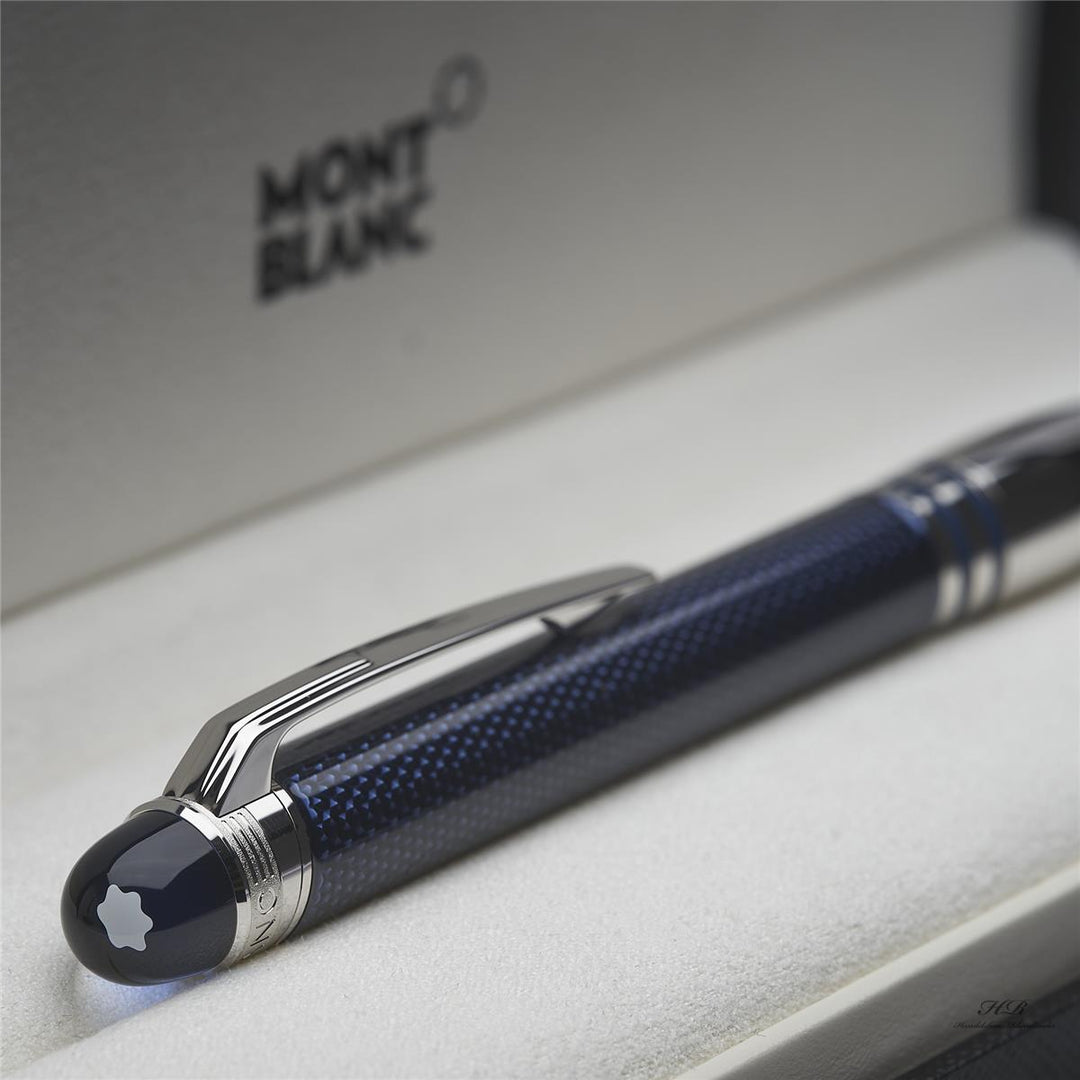 Montblanc Starwalker Blue Planet Metal Doué Ballpoint Pen Lacquered ID 125288 OVP 