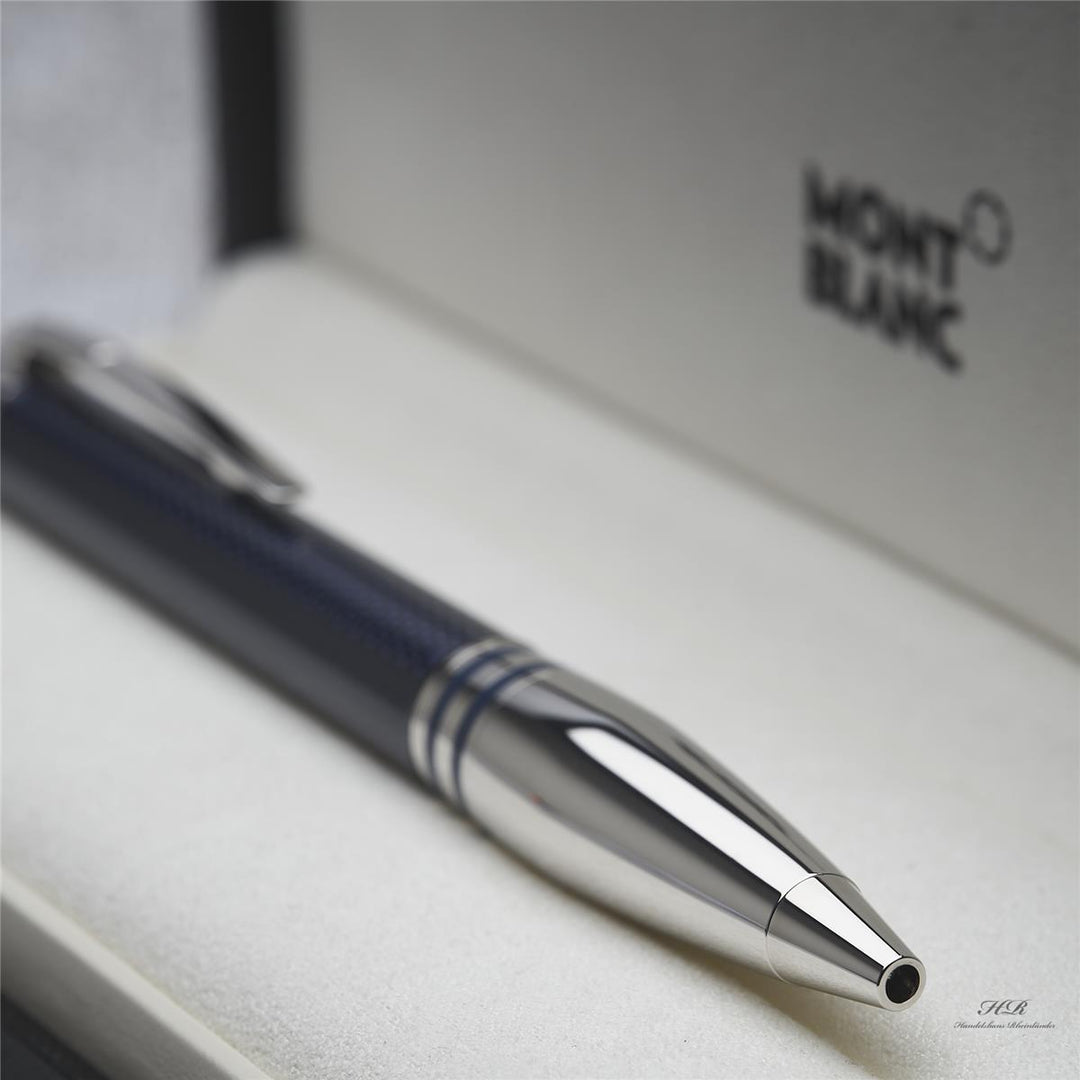 Montblanc Starwalker Blue Planet Metal Doué Ballpoint Pen Lacquered ID 125288 OVP 