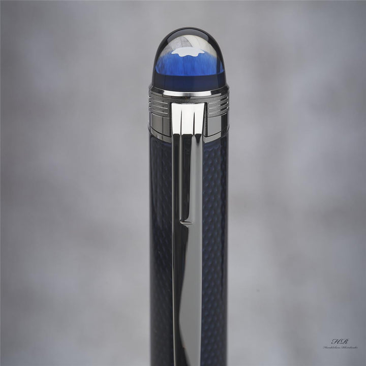 Montblanc Starwalker Blue Planet Metal Doué Ballpoint Pen Lacquered ID 125288 OVP 