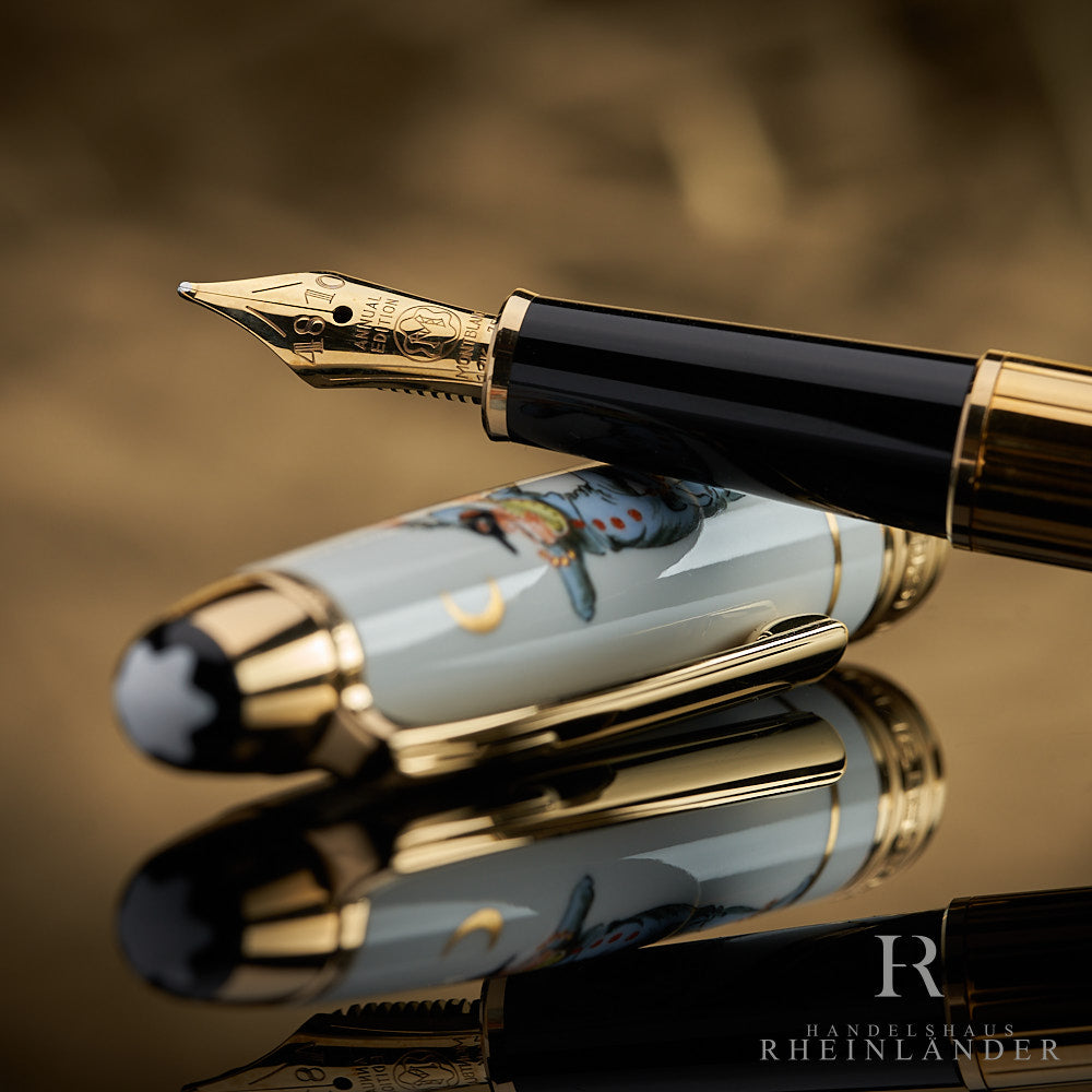 Montblanc Annual Limited Edition 2003 Venetian Carnival Meissen Fountain Pen ID 7412
