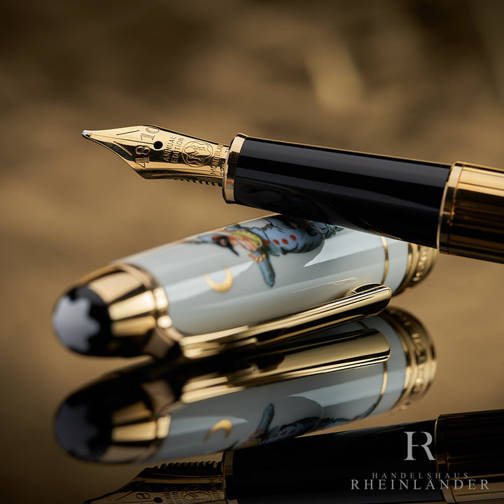 Montblanc Annual Limited Edition 2003 Venetian Carnival Meissen Fountain Pen ID 7412