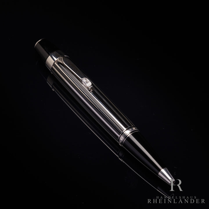 Montblanc Boheme Crystal Platinum Plated Line Kugelschreiber Ballpoint ID 07517