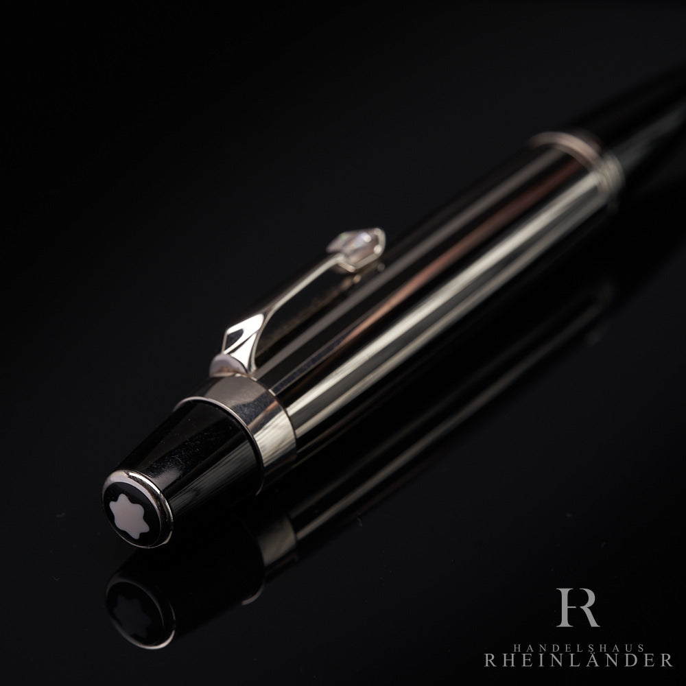 Montblanc Boheme Crystal Platinum Plated Line Kugelschreiber Ballpoint ID 07517