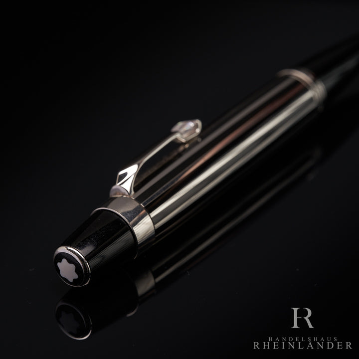 Montblanc Boheme Crystal Platinum Plated Line Kugelschreiber Ballpoint ID 07517