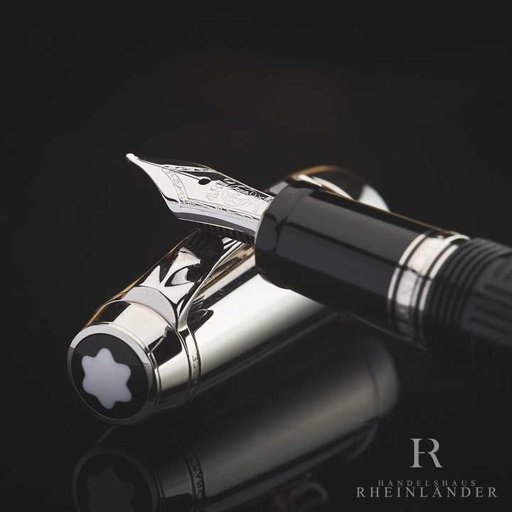 Montblanc Boheme Doué Platinum Plated Line Fountain Pen Füllfederhalter ID 25493
