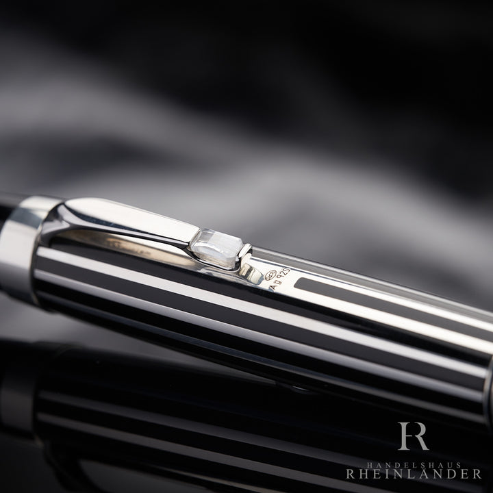 Montblanc Boheme Crystal Sterling Silver Stripes Mechanical Pencil ID 7521 OVP