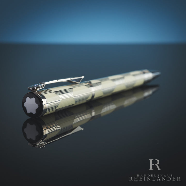 Montblanc John Lennon 1940 Kugelschreiber liegend mit dem Kappenkopf und Logo voran