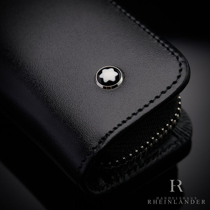 Montblanc Meisterstück Leather Goods Single Pen Pouch Zipper Black ID 101872 OVP