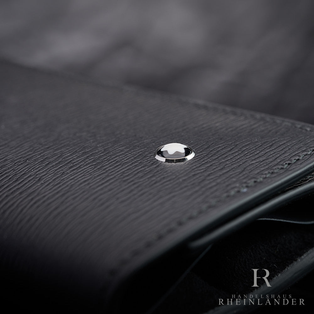 Montblanc Leather Goods Meisterstück 4810 Double Pen Pouch Button Black 129259