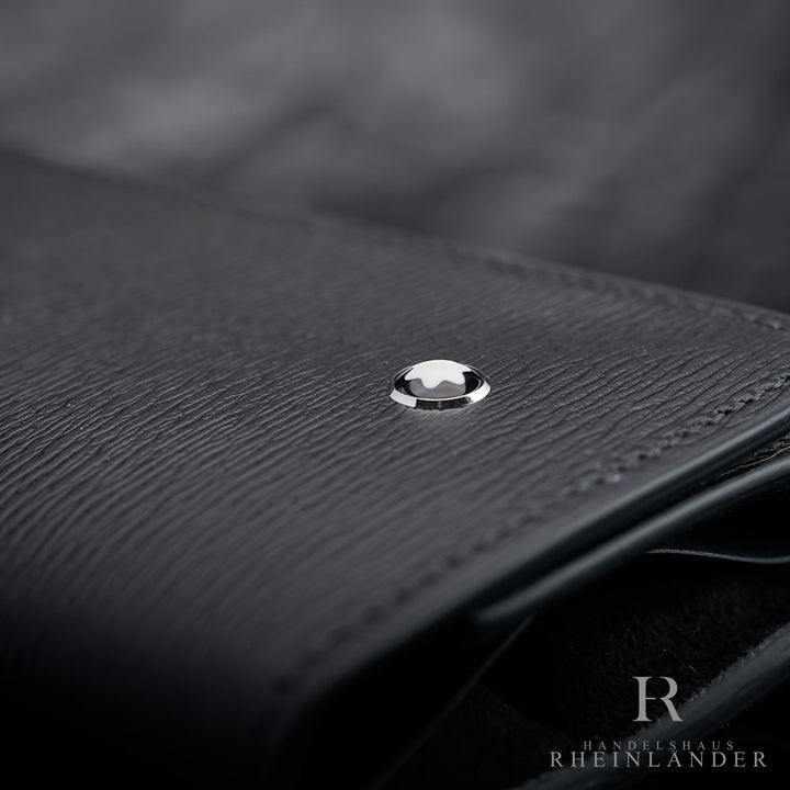 Montblanc Leather Goods Meisterstück 4810 Double Pen Pouch Button Black 129259