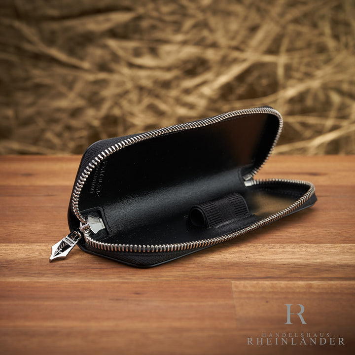 Montblanc Leather Goods Meisterstück Single Pen Pouch Black Zipper ID 221444