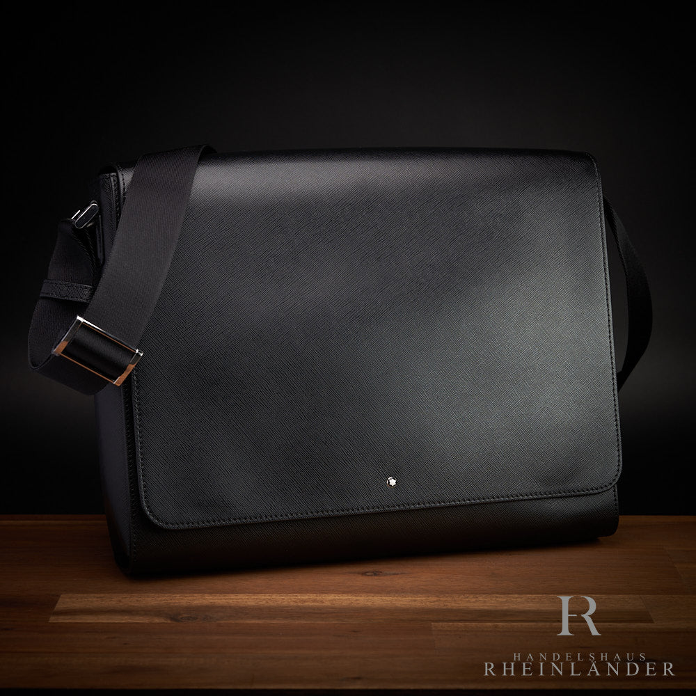 lederne Messenger-Tasche von Montblanc mit Schulterriemen