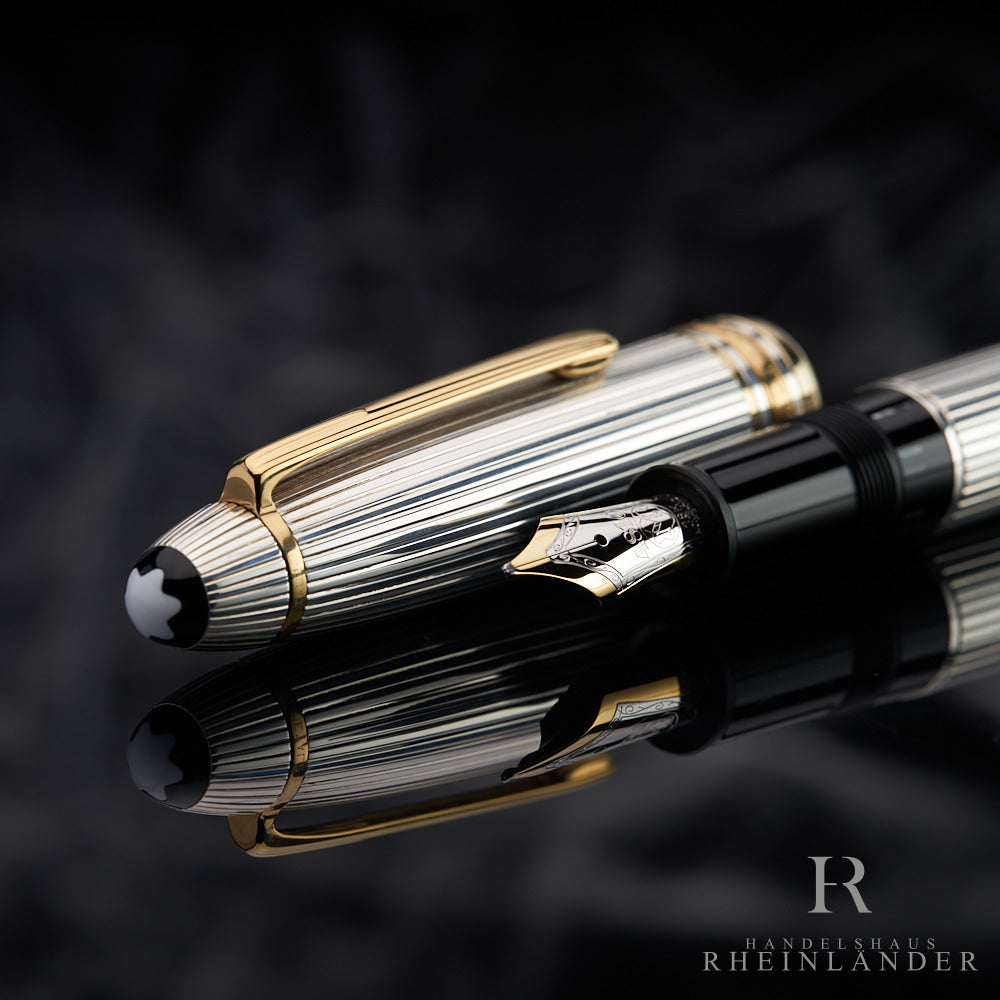 Montblanc Meisterstück Solitaire LeGrand 925 Sterling Silver Fountain Pen ID 1468