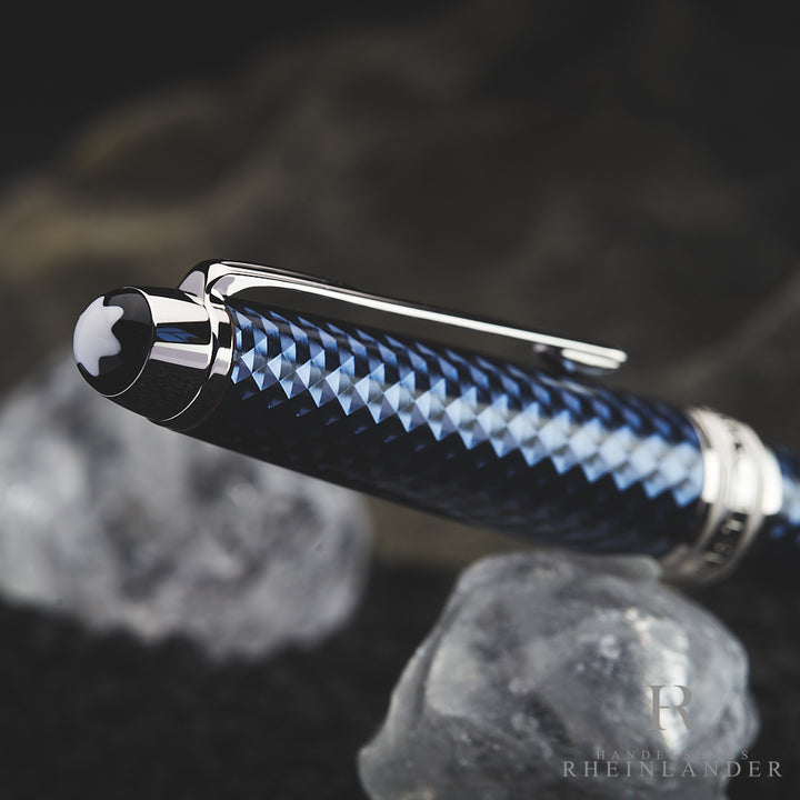 Montblanc Meisterstück Solitaire Glacier 164 Kugelschreiber Ballpoint Pen 129409