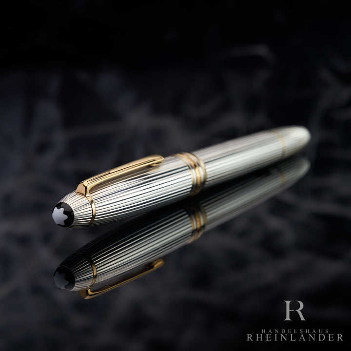 Montblanc Meisterstück Solitaire LeGrand 925 Sterling Silver Fountain Pen ID 1468