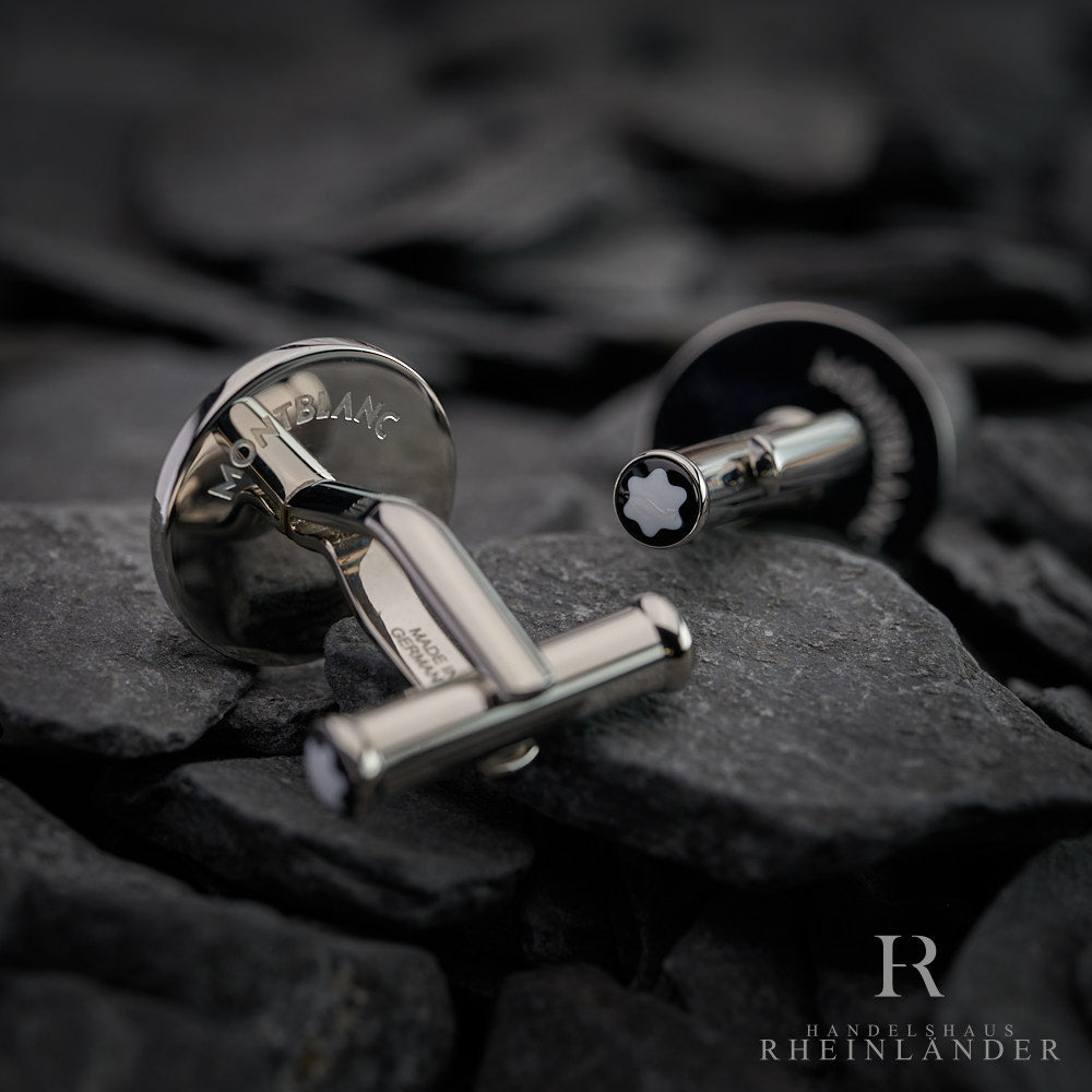 Montblanc Cufflinks Around the World in 80 Days Steel Spade ID 128386