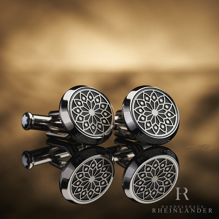 Montblanc Mens Accessories Cufflinks Stainless Steel Victor Hugo Steel 126134 ID