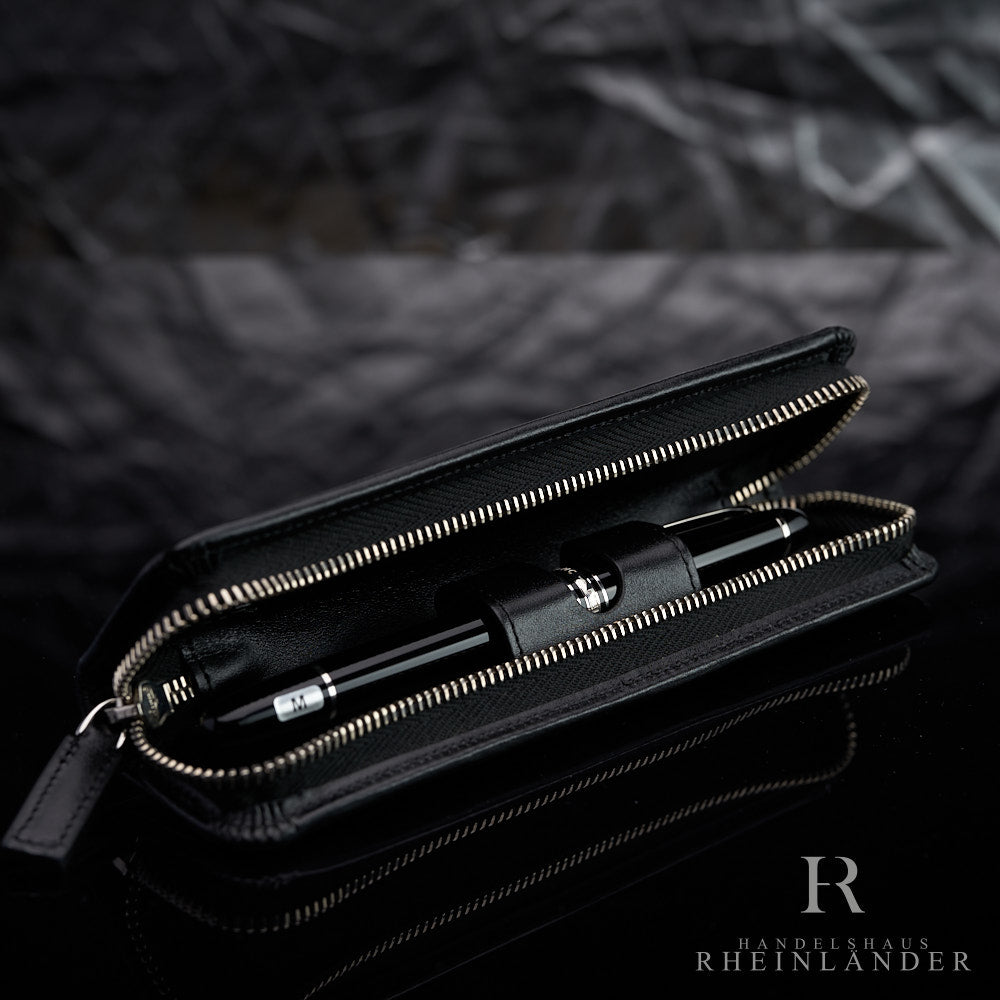 Montblanc Meisterstück Classique 145 Platinum Fountain Pen Leather Case Set ID 130452
