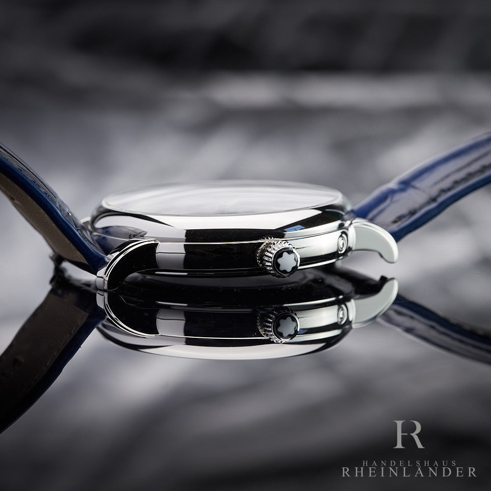 Montblanc Star Legacy Steel Moon Phase 42mm Automatic Blue Watch 130967