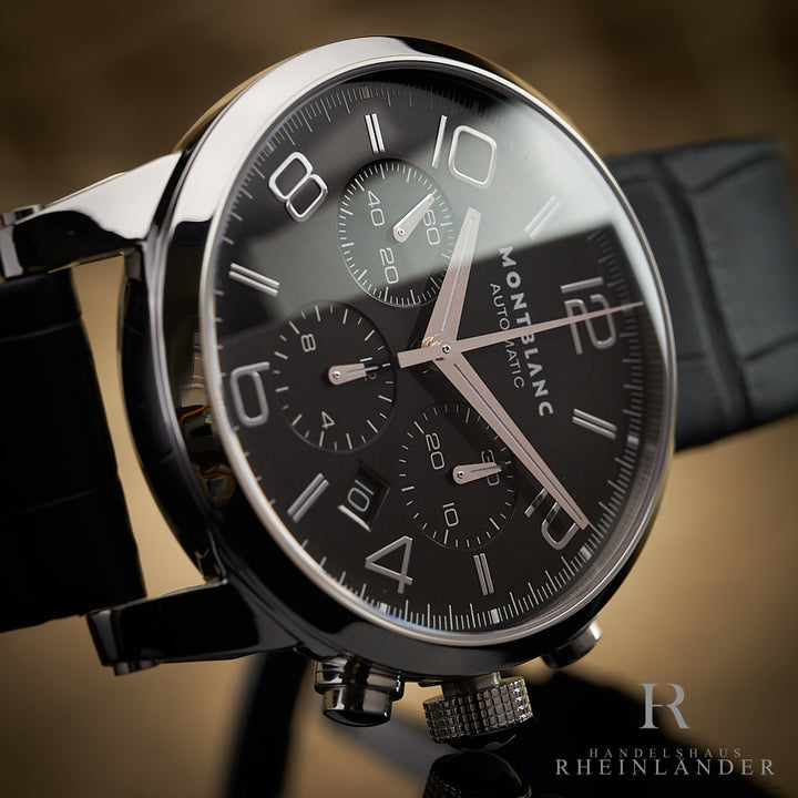 Montblanc Timewalker Steel Automatic Chronograph Black Dial 43mm ID 9670