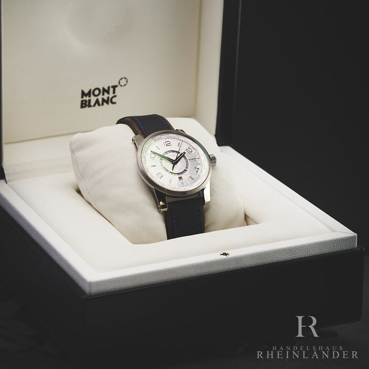 Montblanc Timewalker Steel & Titanium 42mm Automatic Silver Dial ID 108955 OVP