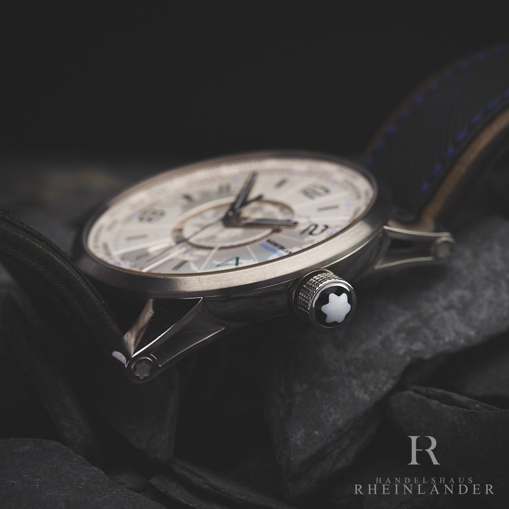 Montblanc Timewalker Steel & Titanium 42mm Automatic Silver Dial ID 108955 OVP