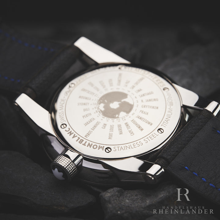 Montblanc Timewalker Steel & Titanium 42mm Automatic Silver Dial ID 108955 OVP