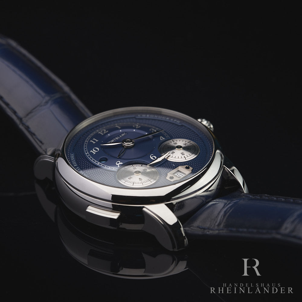 Montblanc Star Legacy Nicolas Rieussec Chronograph Blue Dial ID 126098