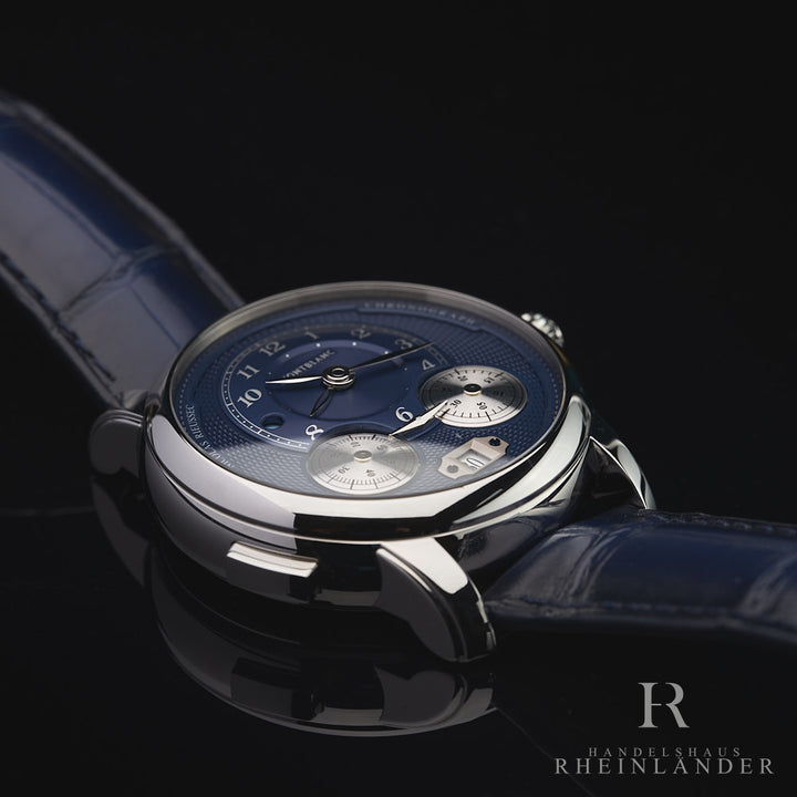 Montblanc Star Legacy Nicolas Rieussec Chronograph Blue Dial ID 126098