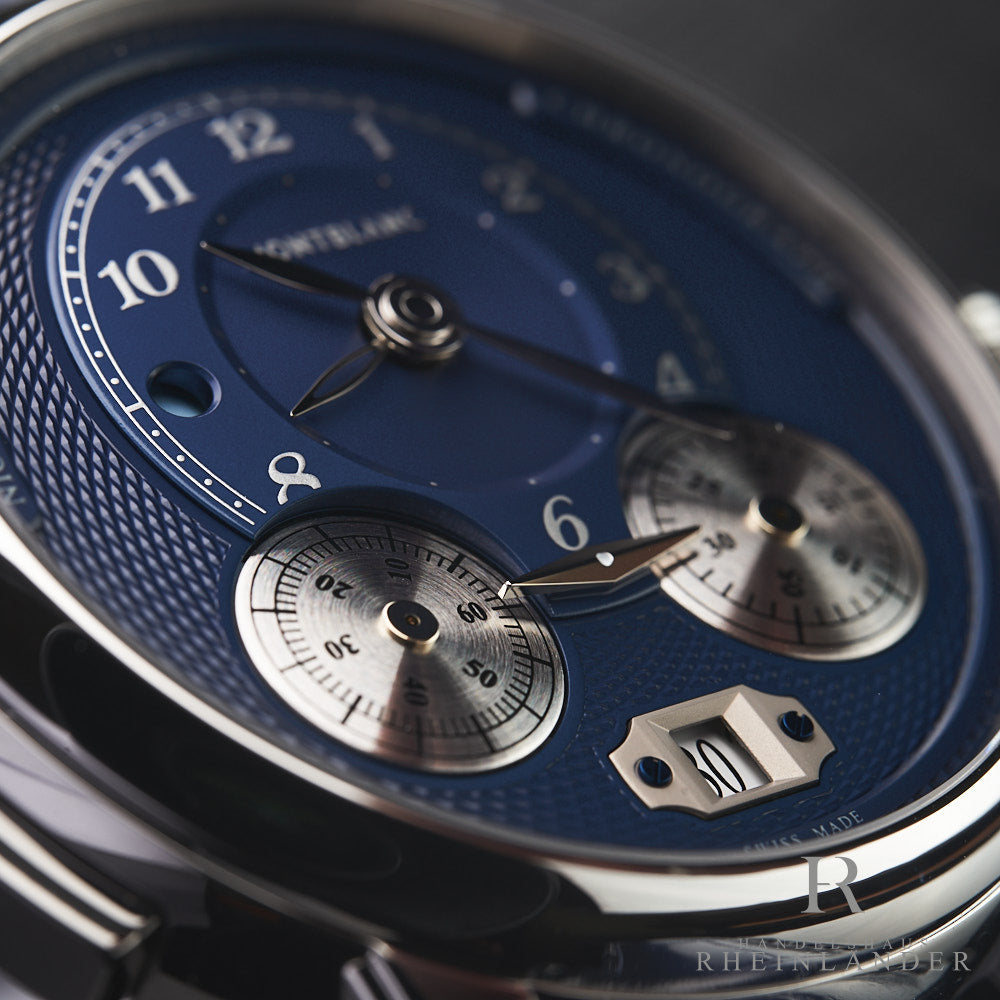 Montblanc Star Legacy Nicolas Rieussec Chronograph Blue Dial ID 126098