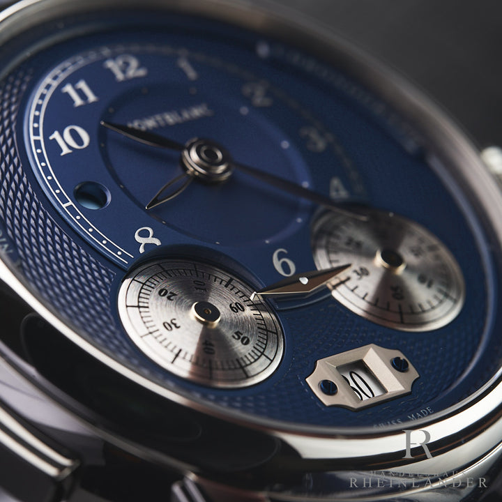Montblanc Star Legacy Nicolas Rieussec Chronograph Blue Dial ID 126098